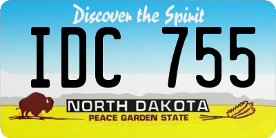 ND license plate IDC755