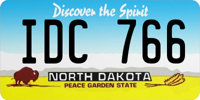 ND license plate IDC766