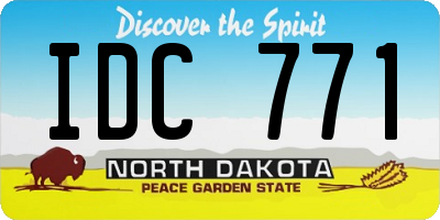ND license plate IDC771