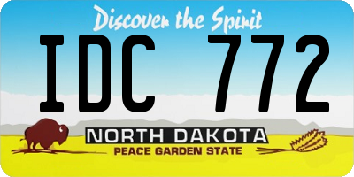 ND license plate IDC772