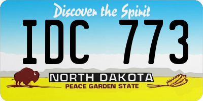 ND license plate IDC773