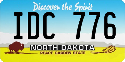 ND license plate IDC776