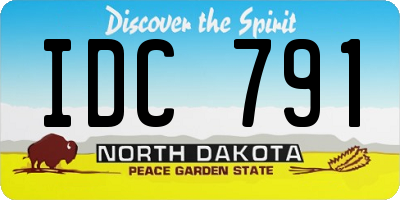 ND license plate IDC791