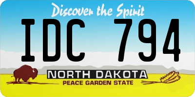 ND license plate IDC794