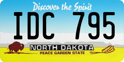 ND license plate IDC795