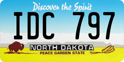 ND license plate IDC797