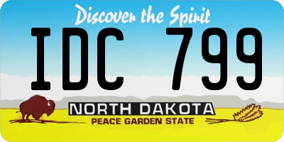 ND license plate IDC799