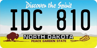 ND license plate IDC810