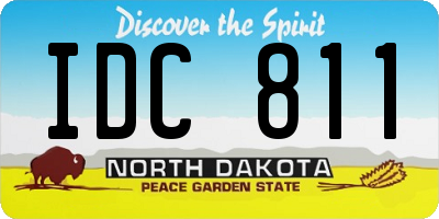 ND license plate IDC811