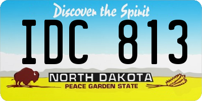 ND license plate IDC813