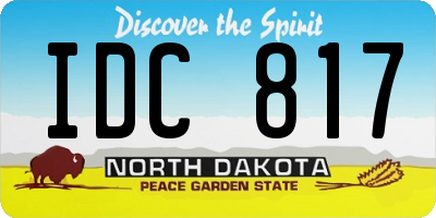 ND license plate IDC817