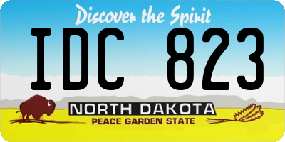 ND license plate IDC823
