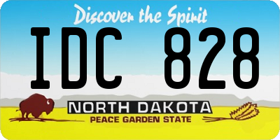 ND license plate IDC828