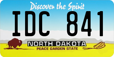 ND license plate IDC841