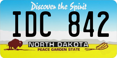 ND license plate IDC842