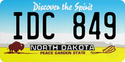 ND license plate IDC849