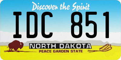 ND license plate IDC851
