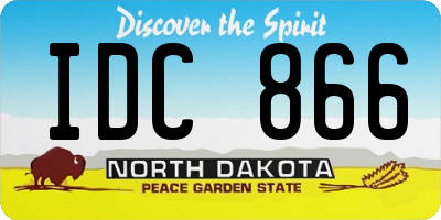 ND license plate IDC866