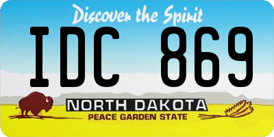 ND license plate IDC869