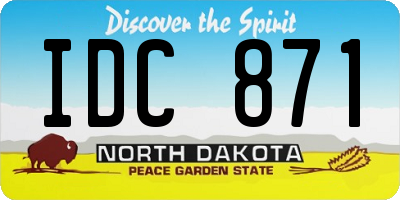 ND license plate IDC871