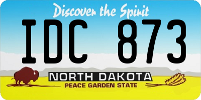 ND license plate IDC873