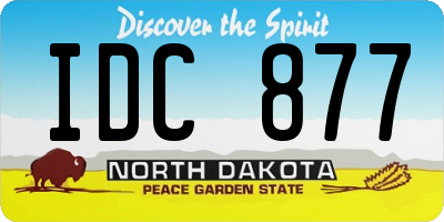 ND license plate IDC877