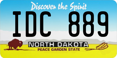 ND license plate IDC889