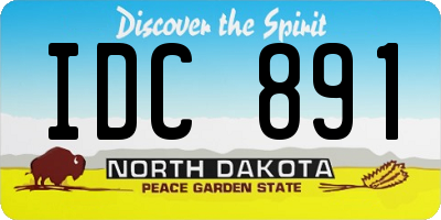 ND license plate IDC891