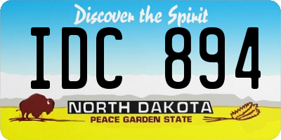 ND license plate IDC894