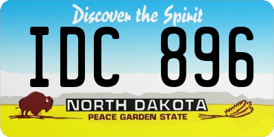 ND license plate IDC896