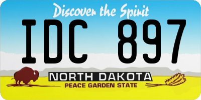 ND license plate IDC897
