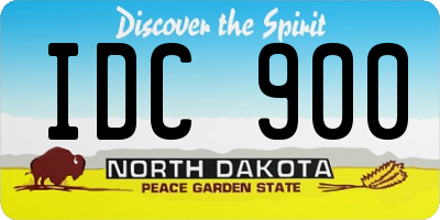 ND license plate IDC900