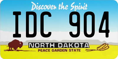 ND license plate IDC904