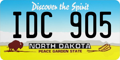 ND license plate IDC905