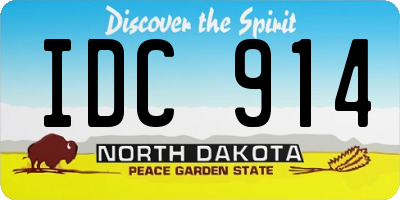 ND license plate IDC914