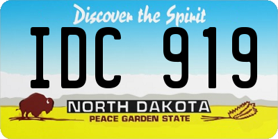 ND license plate IDC919