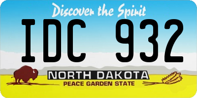 ND license plate IDC932