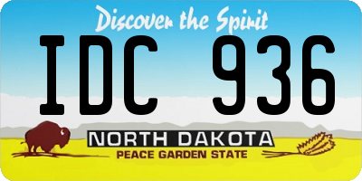 ND license plate IDC936