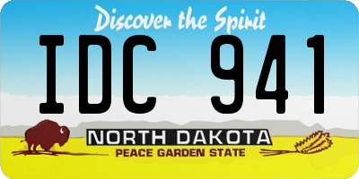 ND license plate IDC941