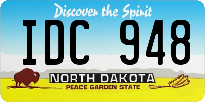 ND license plate IDC948