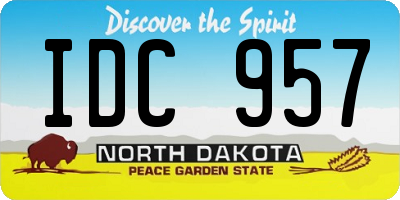ND license plate IDC957