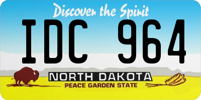 ND license plate IDC964
