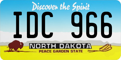 ND license plate IDC966
