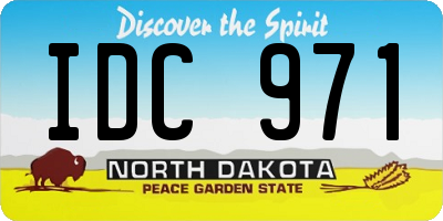 ND license plate IDC971
