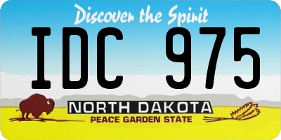 ND license plate IDC975
