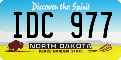 ND license plate IDC977