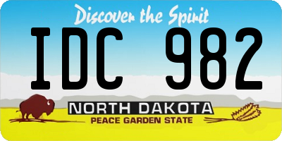 ND license plate IDC982