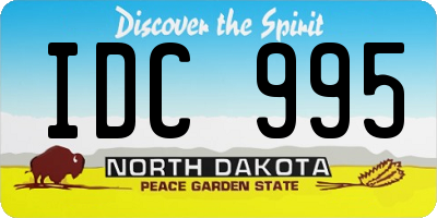ND license plate IDC995