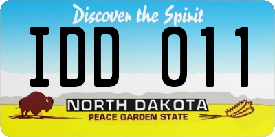 ND license plate IDD011
