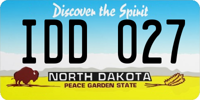 ND license plate IDD027